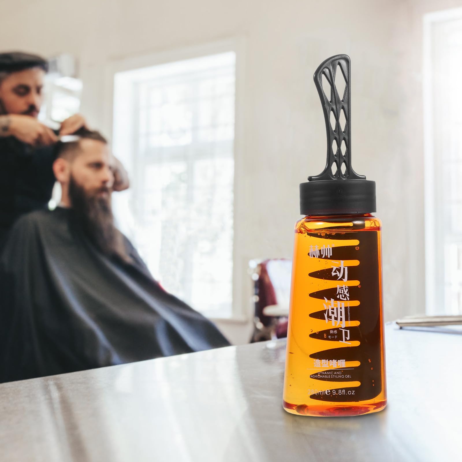 2-in-1 Haargel mit Kamm für Herren Feuchtigkeitsspendendes Styling Gel Schnelltrocknend Haarpflege Zuhause