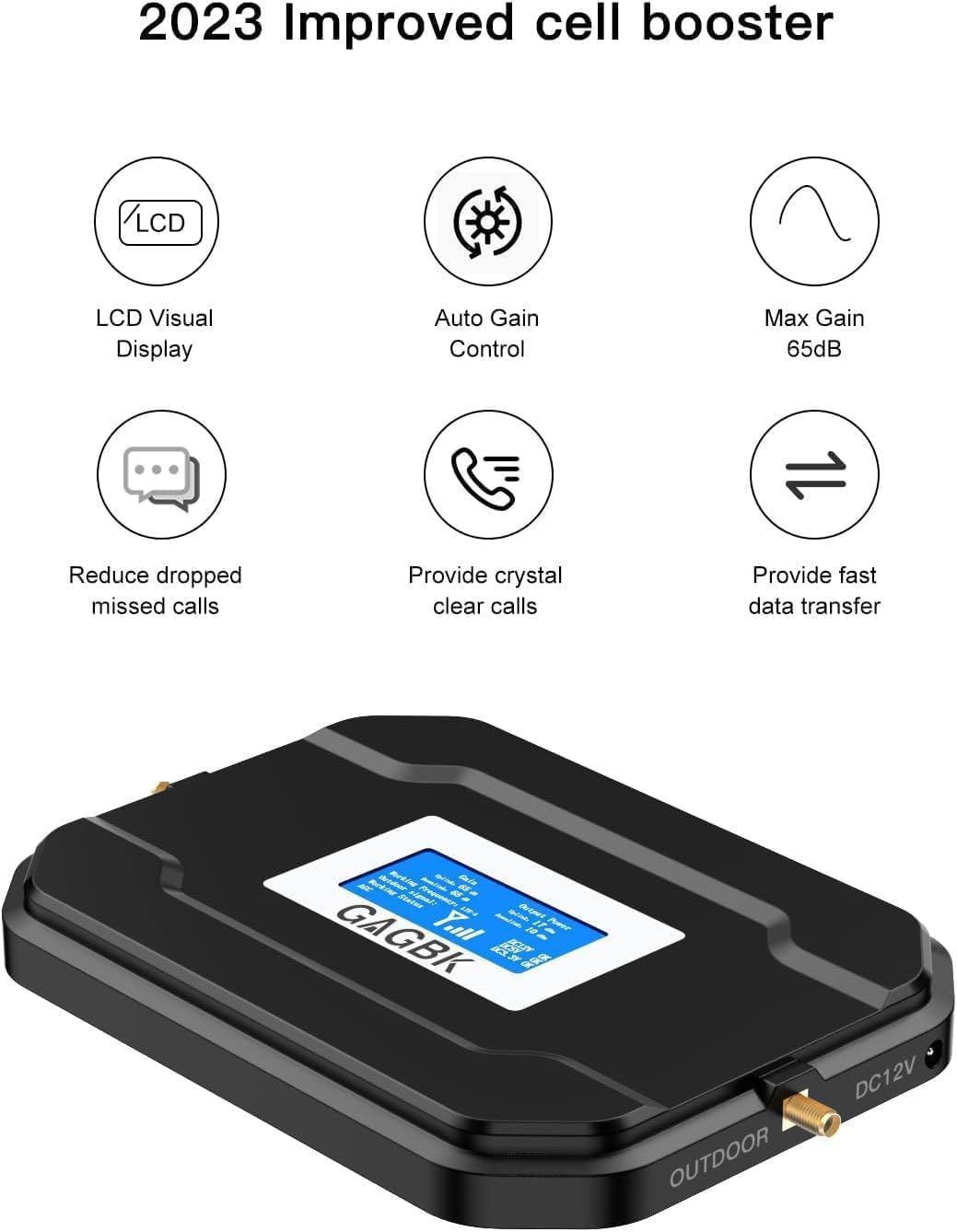 Cell Signal Booster 携帯電話電波ブースター Amazon.com: 2025 Cell Phone Signal Booster on Band 2/4/5/12/13/17