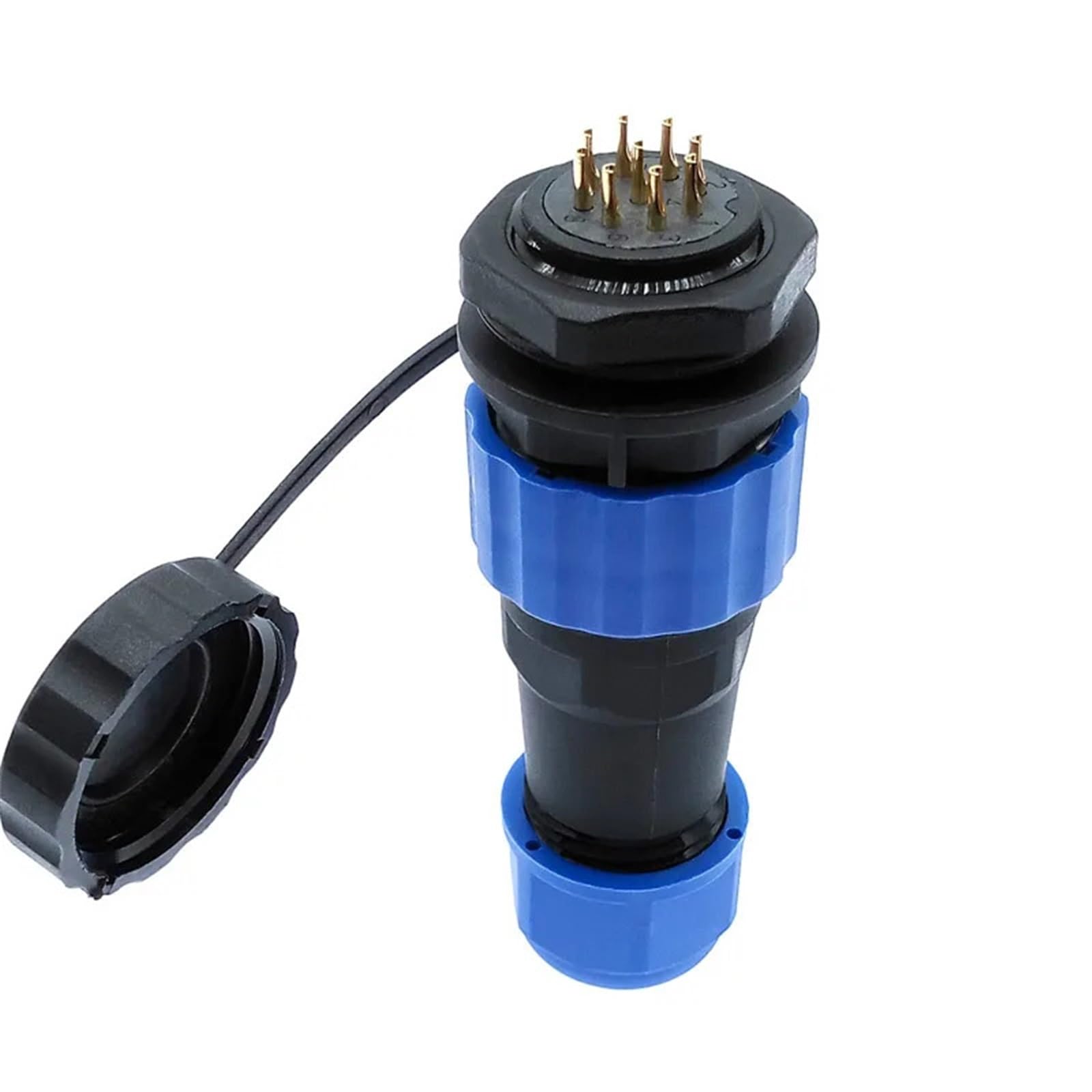 Conector SP20 IP68 de 7 pines macho hembra aéreo para cable estanco 7