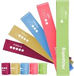 5 Niveaux progressifs Bandes de résistance au latex - pour le yoga, la rééducation & Gentle Fitness, non-dérapant Bandes de boucle Doucement sur les articulations pour les débutants & Récupération physique