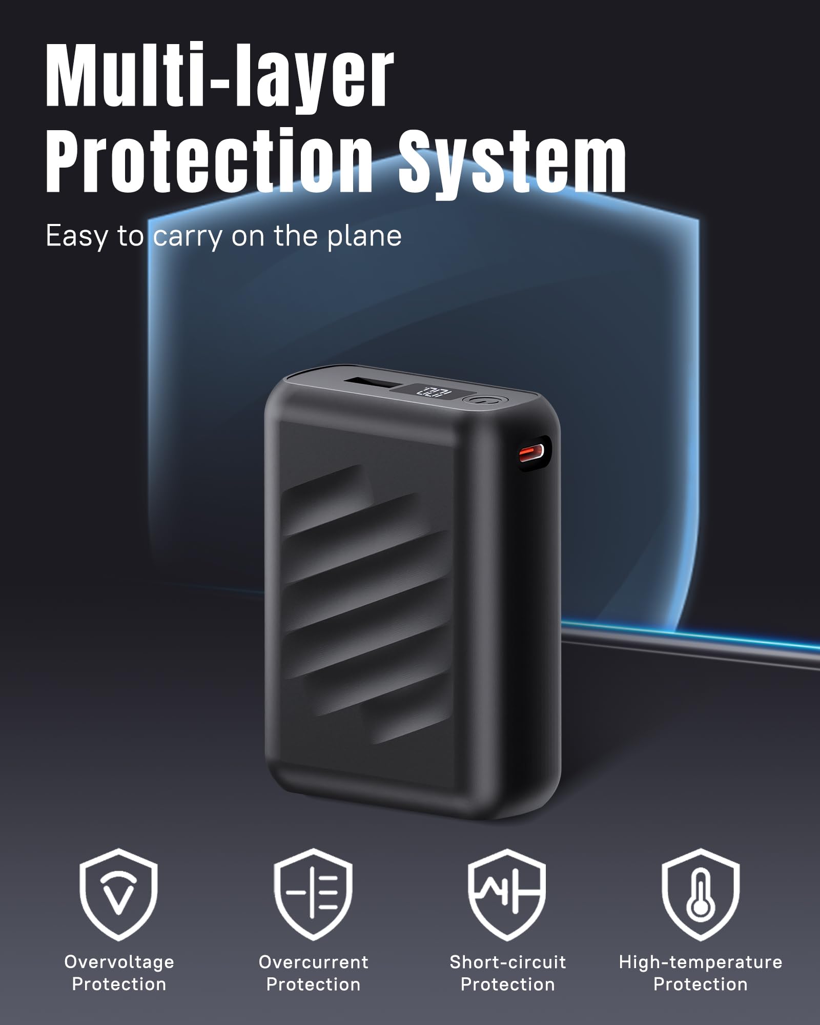 Amazon.com: RIAFOX DC Output 7.4V 20000mAh USB 5V2A Battery Pack