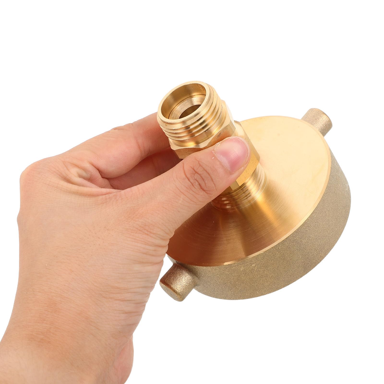 Adattatore per Manichette Antincendio in Ottone 2-1/2" | Filettatura Ght Maschio da 3/4", Design Pin Lug, Finitura Opaca, Uso Agricolo e Irrigazione