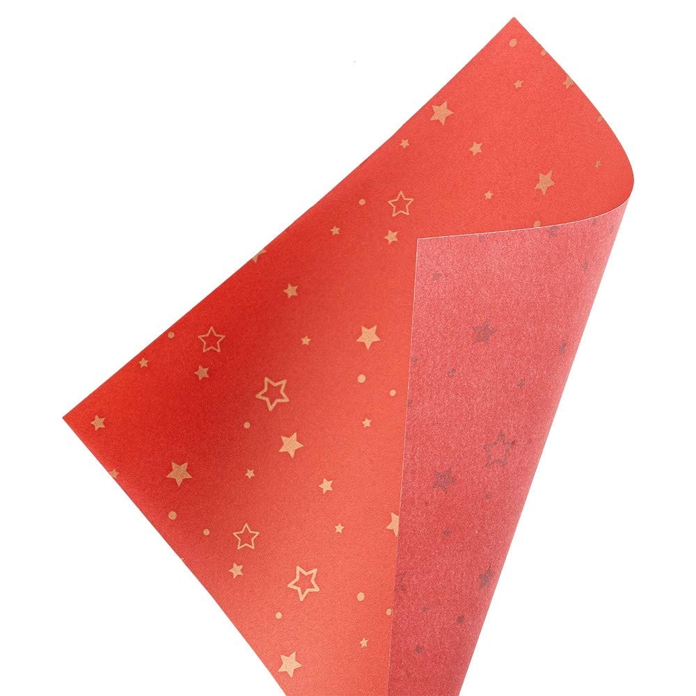 Ideen mit Herz Transparant papier, 100 vellen, premium kwaliteit, 110 g/m², bedrukt, ideaal vouwpapier om sterren te knutselen, transparant knutselpapier, ijskristallen, wit en zilver, 20 x 20 cm