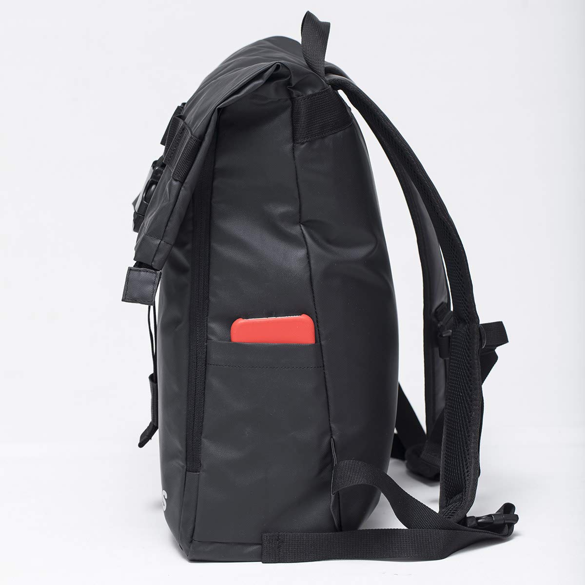 Sac à Dos Urbain City Bag Original [CBO] De Buds-Sports Pour Ordinateur Portable 15" - Volume Ajustable - Travail et Sport 15/25L - Fixation Exclusive Porte-Bagages Vélo (Noir)