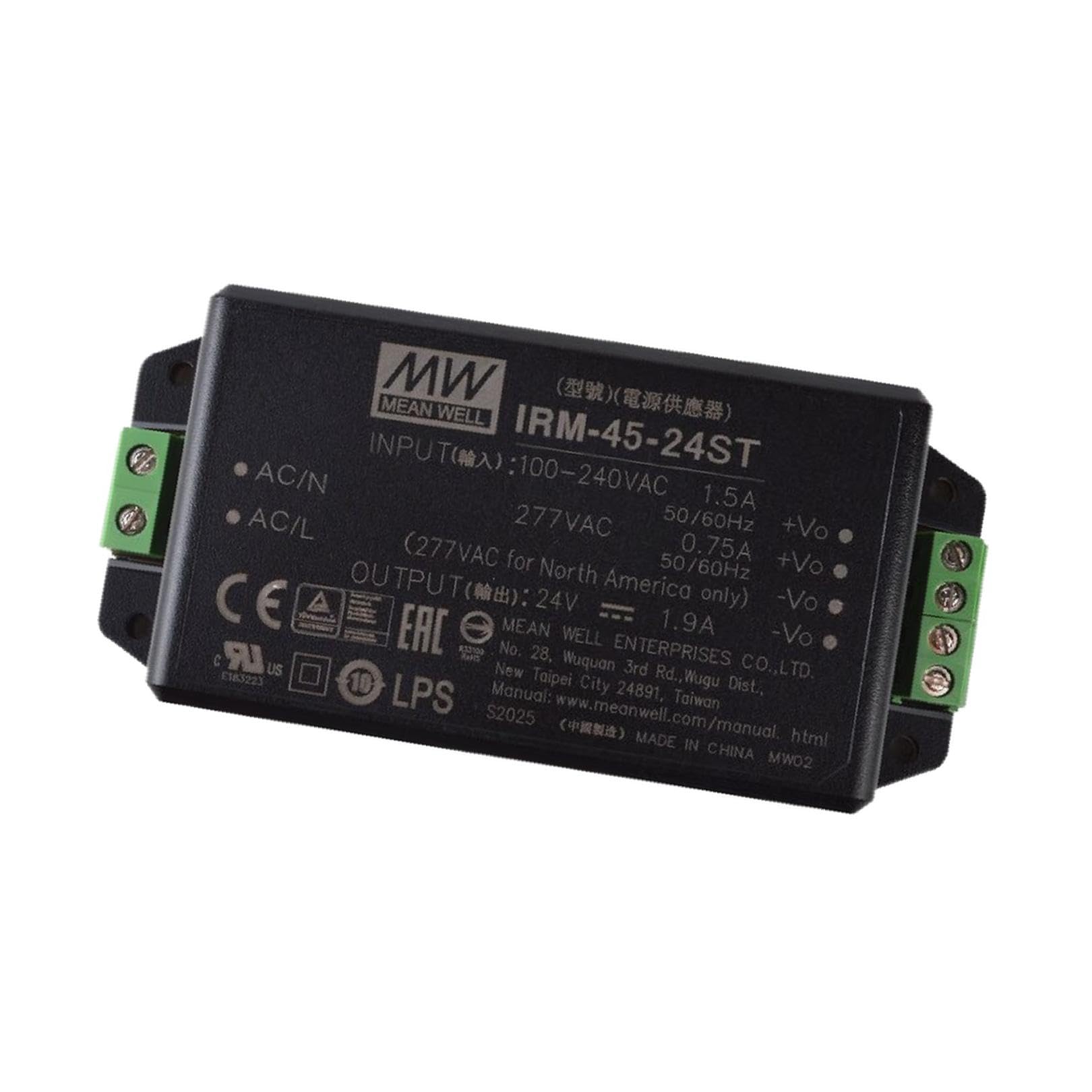 Industrial Open Frame 45.6W 24V 1.9A IRM-45-24ST AC-DC SMPS IRM-45 Switching Power Supply