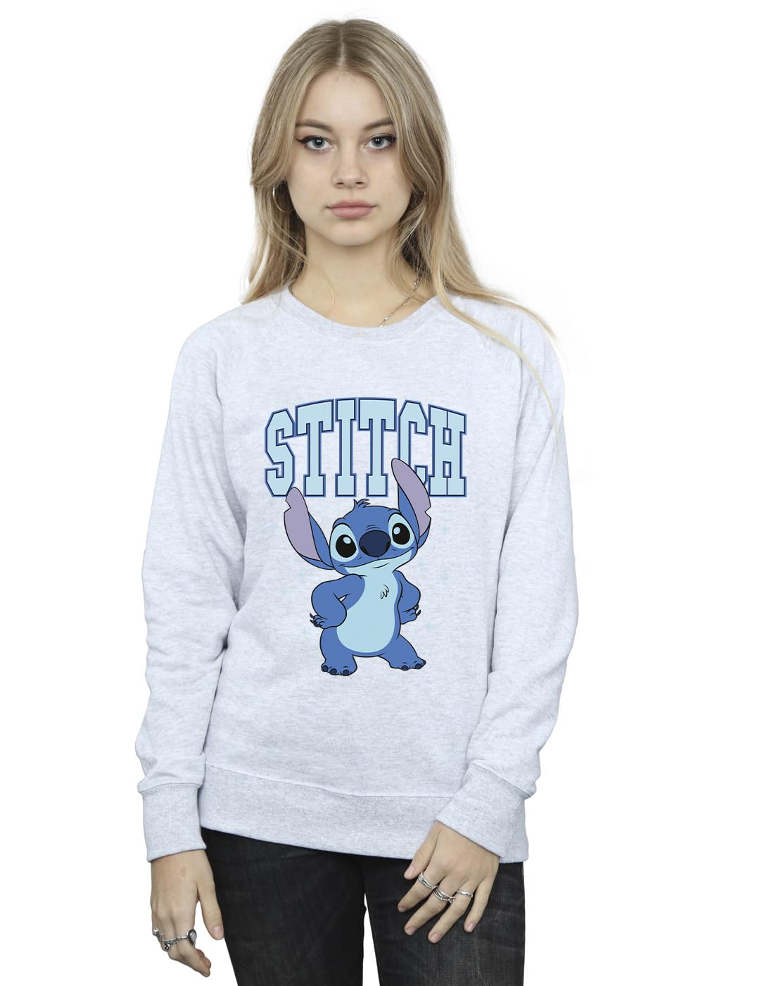 Absolute Cult Women's Sport Grey Disney Lilo & Stitch Posing Sweatshirt XXXX-Large