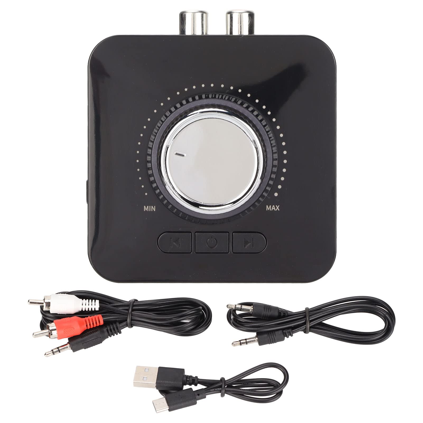 Goshyda Ricevitore Trasmettitore Bluetooth, Adattatore Bluetooth V5.0 Display Digitale a LED Ricaricabile Ricevitore Trasmettitore Musicale Wireless con Microfono HD, modalità