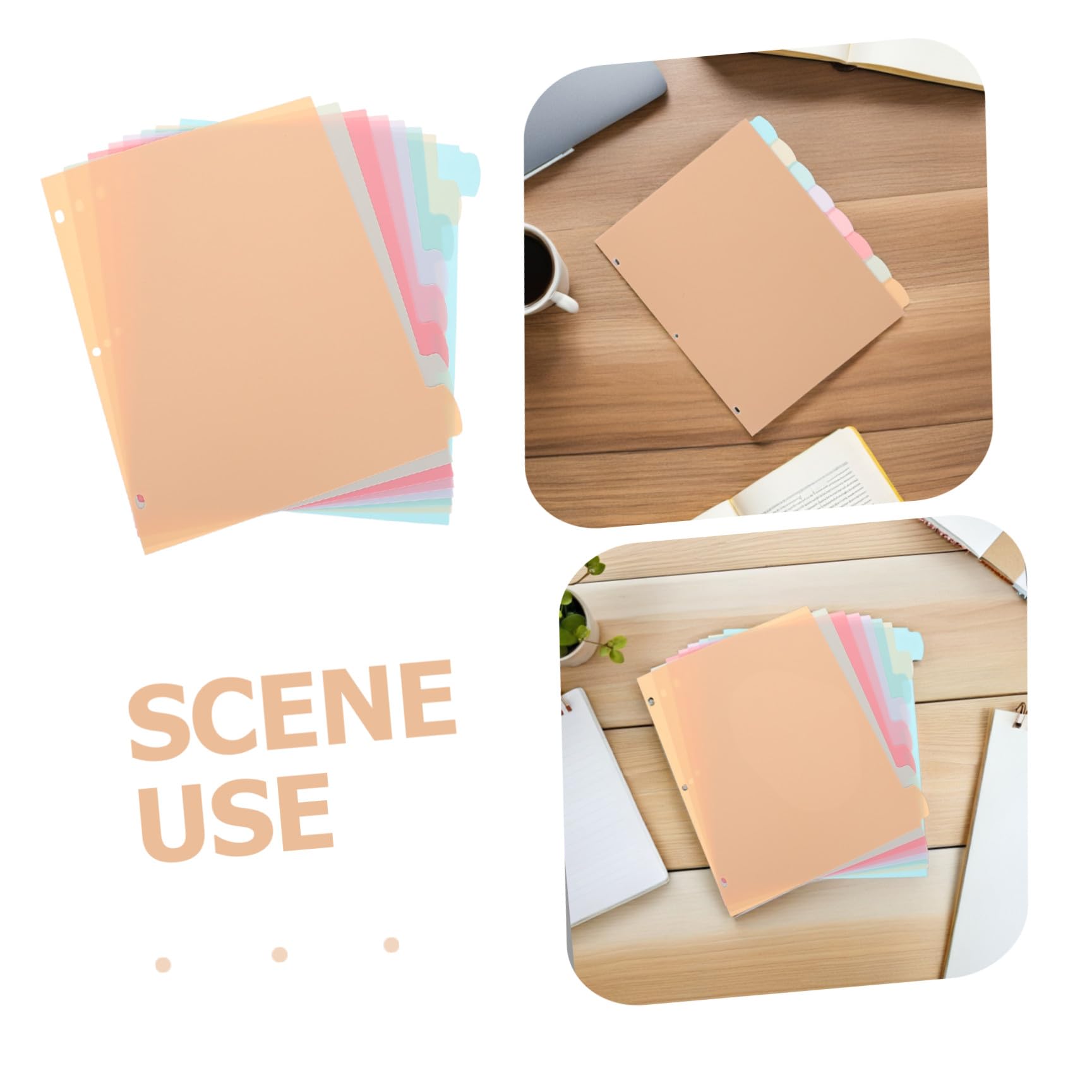 OSALADI 48 Pezzi Divisori per Raccoglitore Mobili Colorati Formato per Ufficio e Scuola Materiali Resistenti e Facili da Scrivere