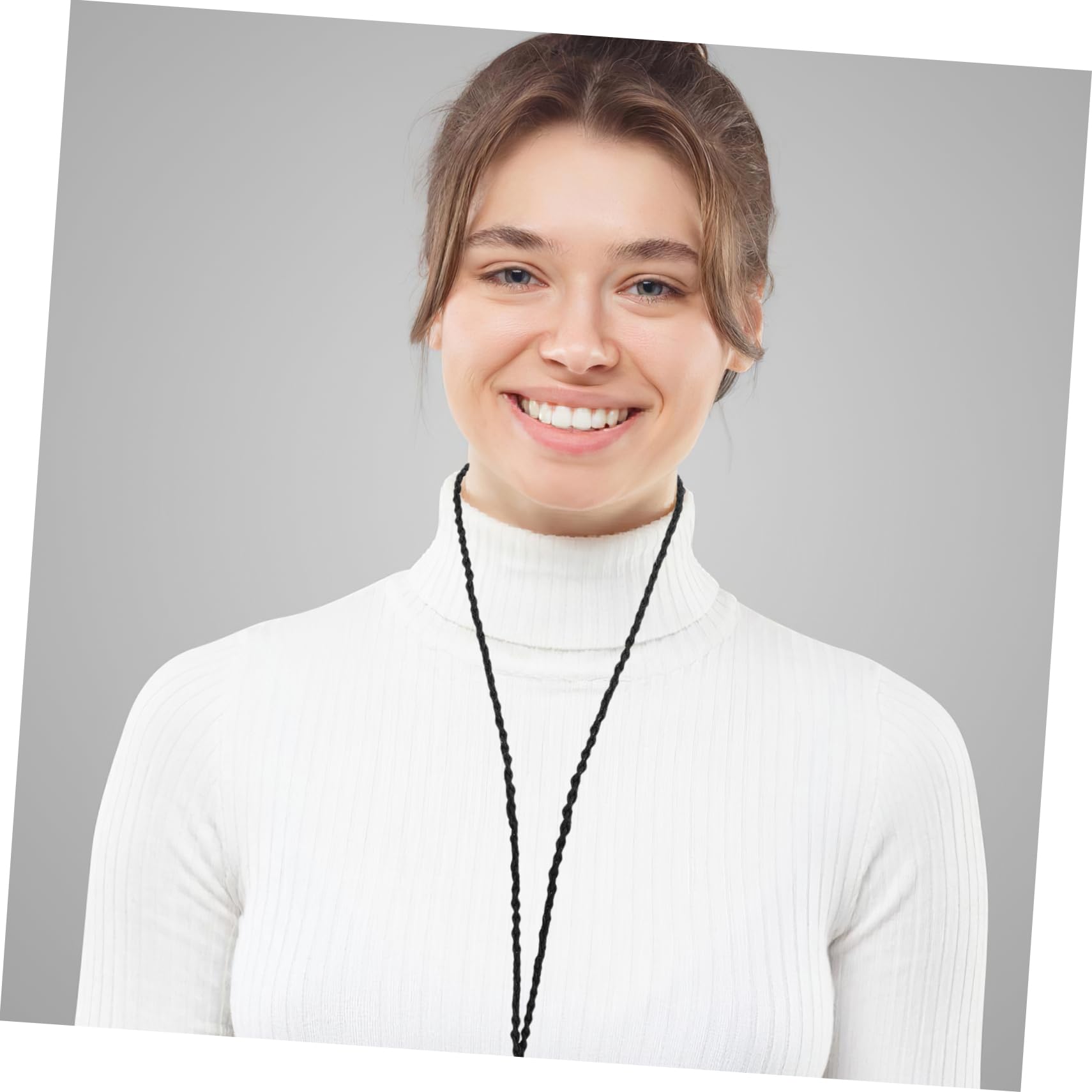 Cordino Regolabile per Collana Portapietre Vuoto 24 Pezzi | Tessuto Nero, Design Intrecciato a Mano, Accessorio Versatile per Creazione Gioielli e Occasioni Formali