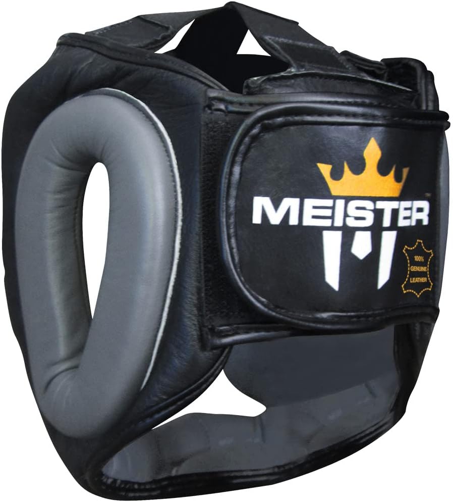 Meister Gel Full-Face Training Head Guard - Black/Charcoal/Gold