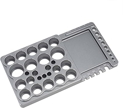 LAFEINA Multifunction Repair Tool Storage Stand, Screwdriver Holder Organizer for RC Car Truck Boat Airplane (Titanium)