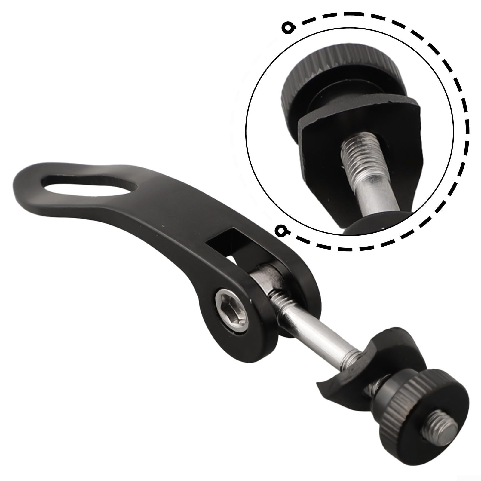 Morsetto a sgancio rapido per reggisella bicicletta M5 x 45 mm lega di alluminio nero