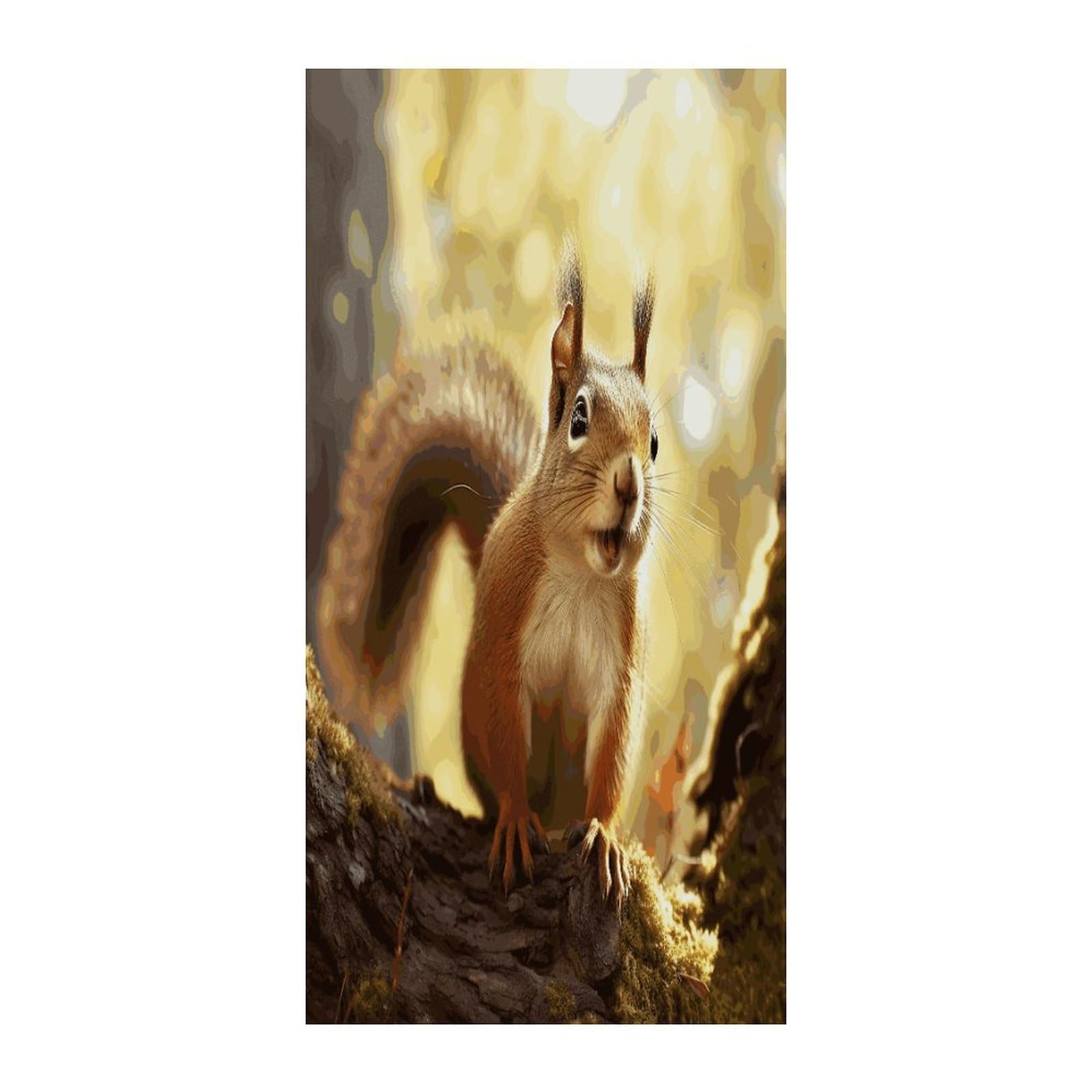 Fekiloot Style Funny Squirrel Door Curtain Room Divider Curtains