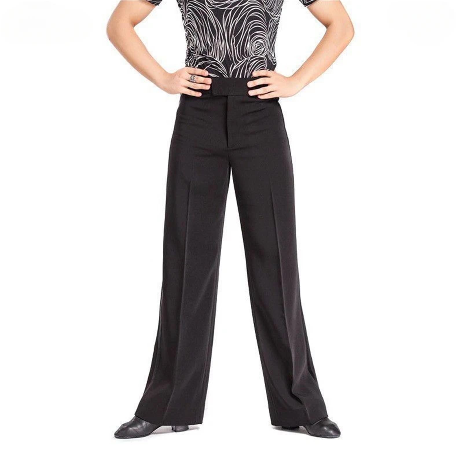 Pantalones De Baile Salón con Banda Lateral For Hombre, Rectos, Jazz, For Latino, For Práctica para Hombre, Salsa, Jazz, Danza