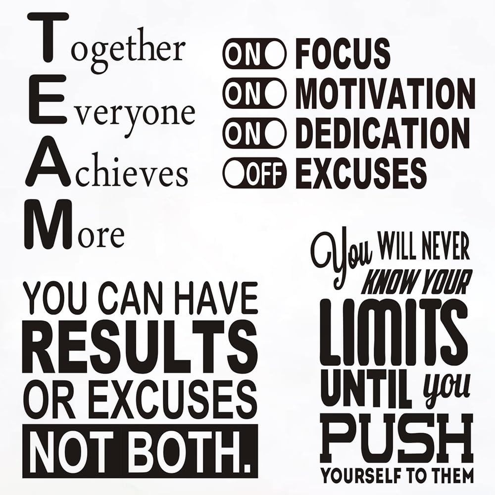 MoharWall Office Wall Decals Classroom Inspirational Wall Decor Motivational Quotes Stickers Together Everyone Achieves More 25×18In