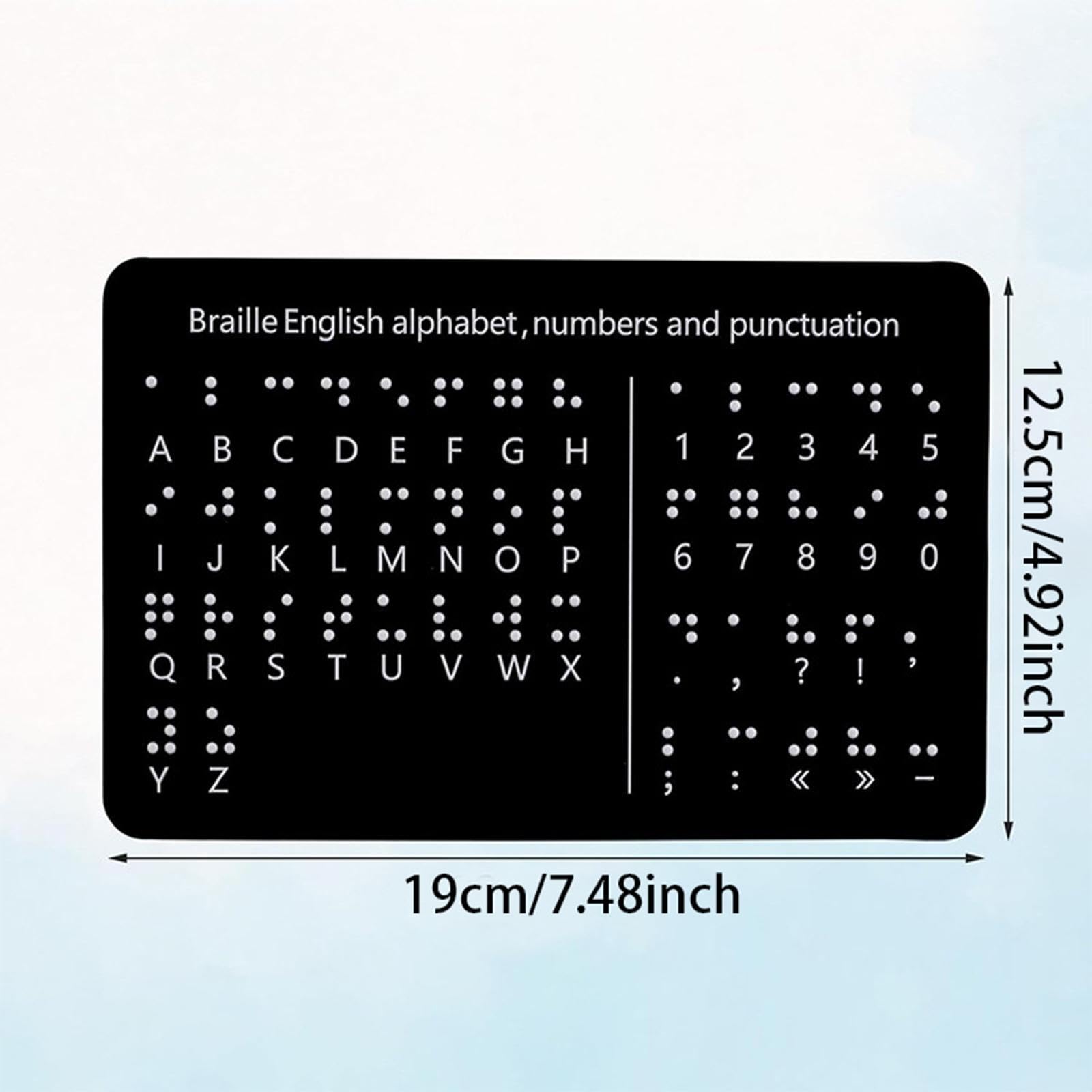 Material Didáctico Escolar con Tablero de Alfabeto Braille con Puntos en Relieve