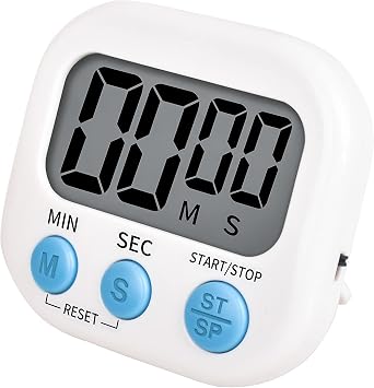 Timer for Kids,KitchenTimer Digital,Magnetic Back,Loud Ring,Stand for Cooking,Classroom,Bathroom,Teachers,KidsWhite, JS-118