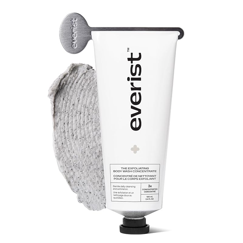 Everist Concentrado de Sabonete Líquido Corporal Esfoliante com Limpador Cremoso, 100 mL