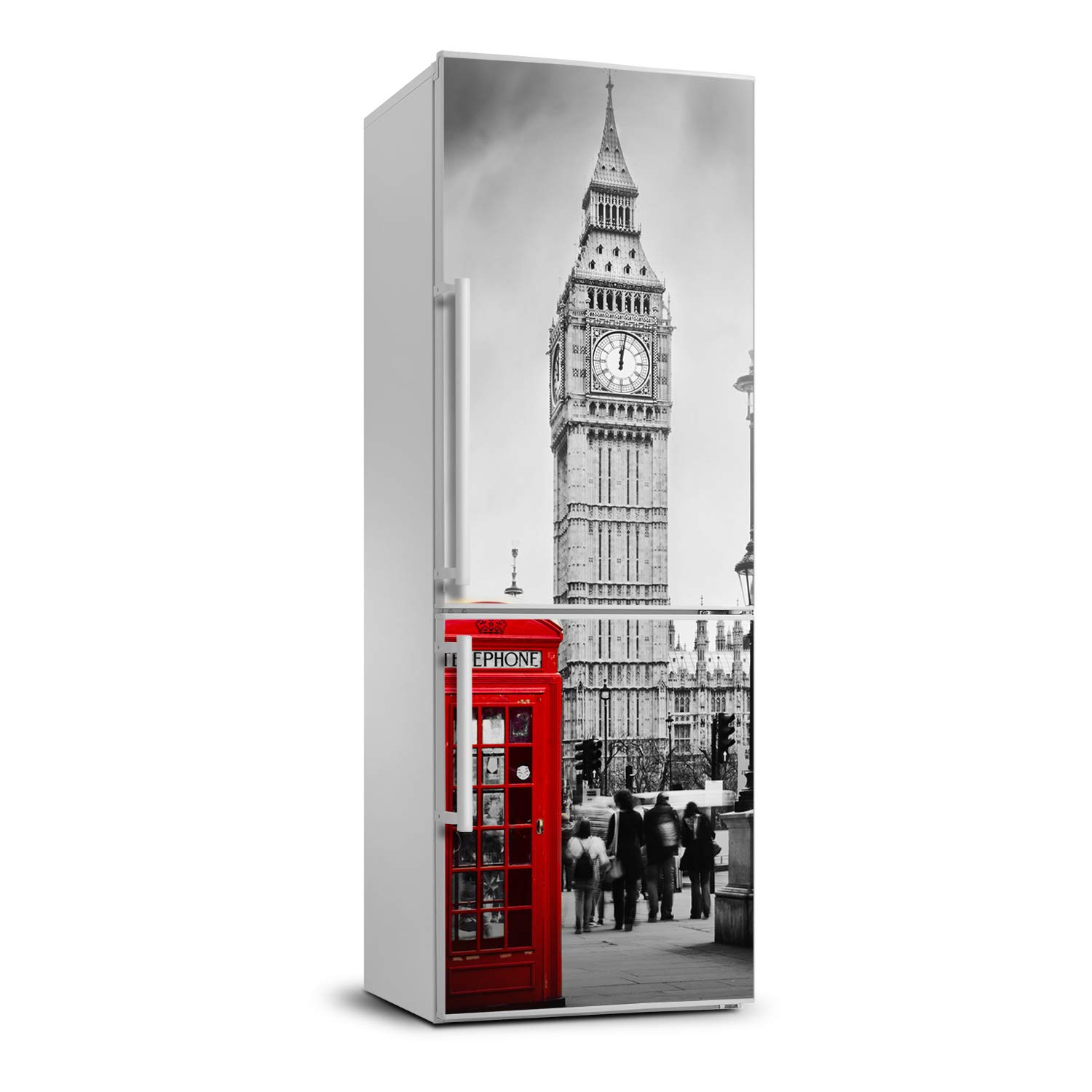 Pegatinas de Nevera Grandes Diseños Urbanos Londres Adhesivo Decorativo para Pared de Cocina Tulup