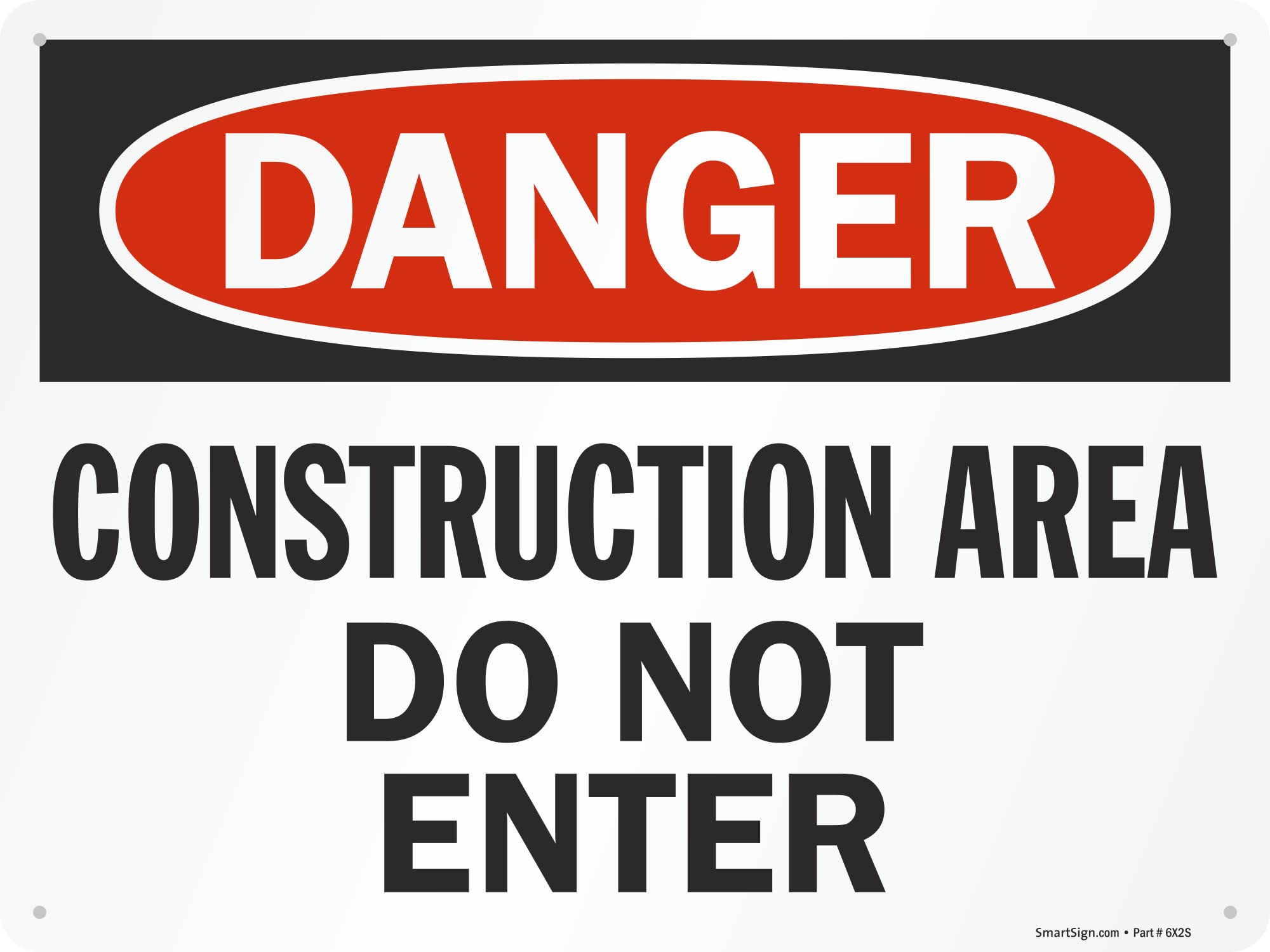 SmartSign "Danger - Construction Area, Do Not Enter" Sign | 10" x 14" Plastic — Amazon image 7