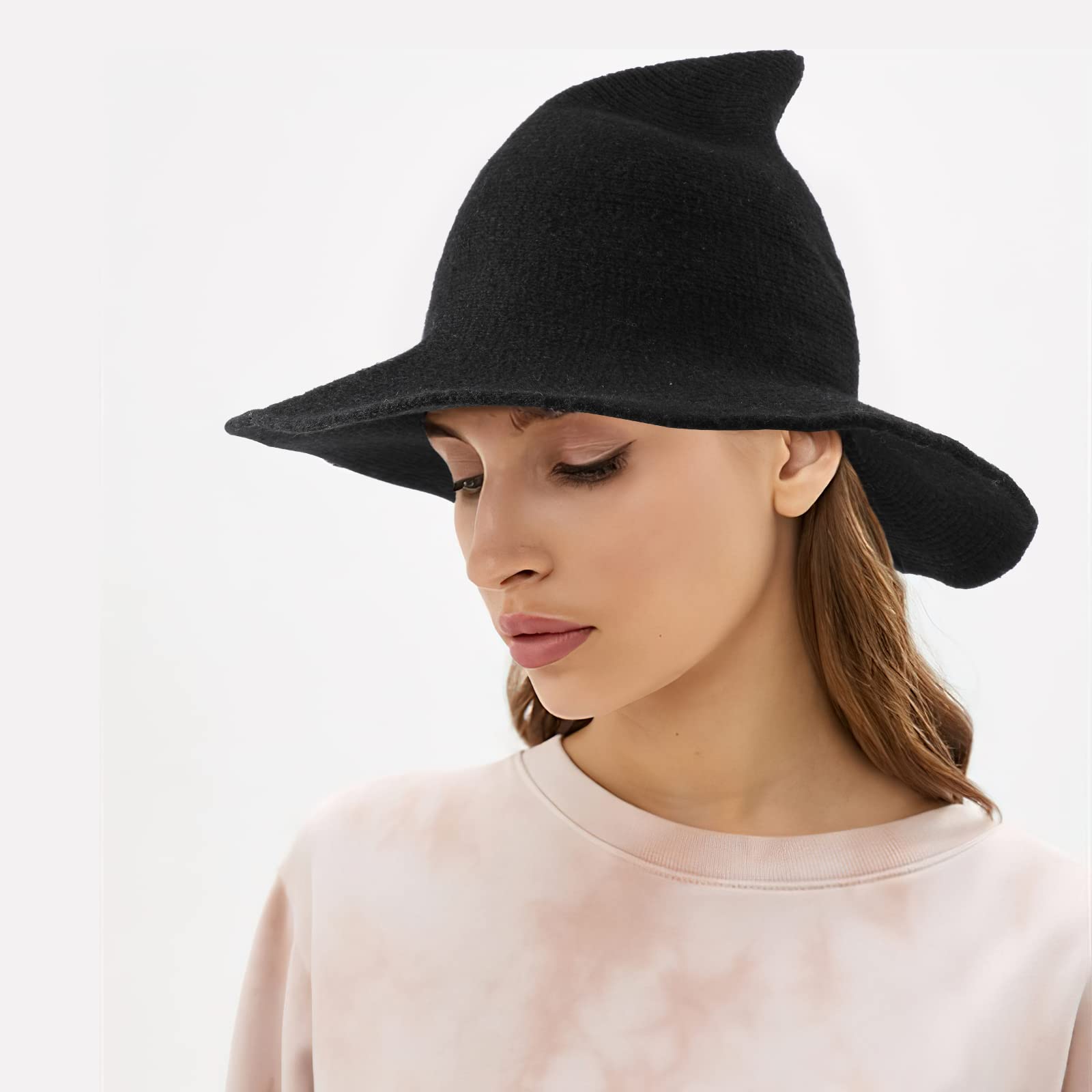 TAGVO Disfraz De Bruja 4 Piezas – Sombrero, Capa, Máscara Y Guantes Para Halloween, Cosplay Y Fiestas Temáticas, Talla Única 150 Cm