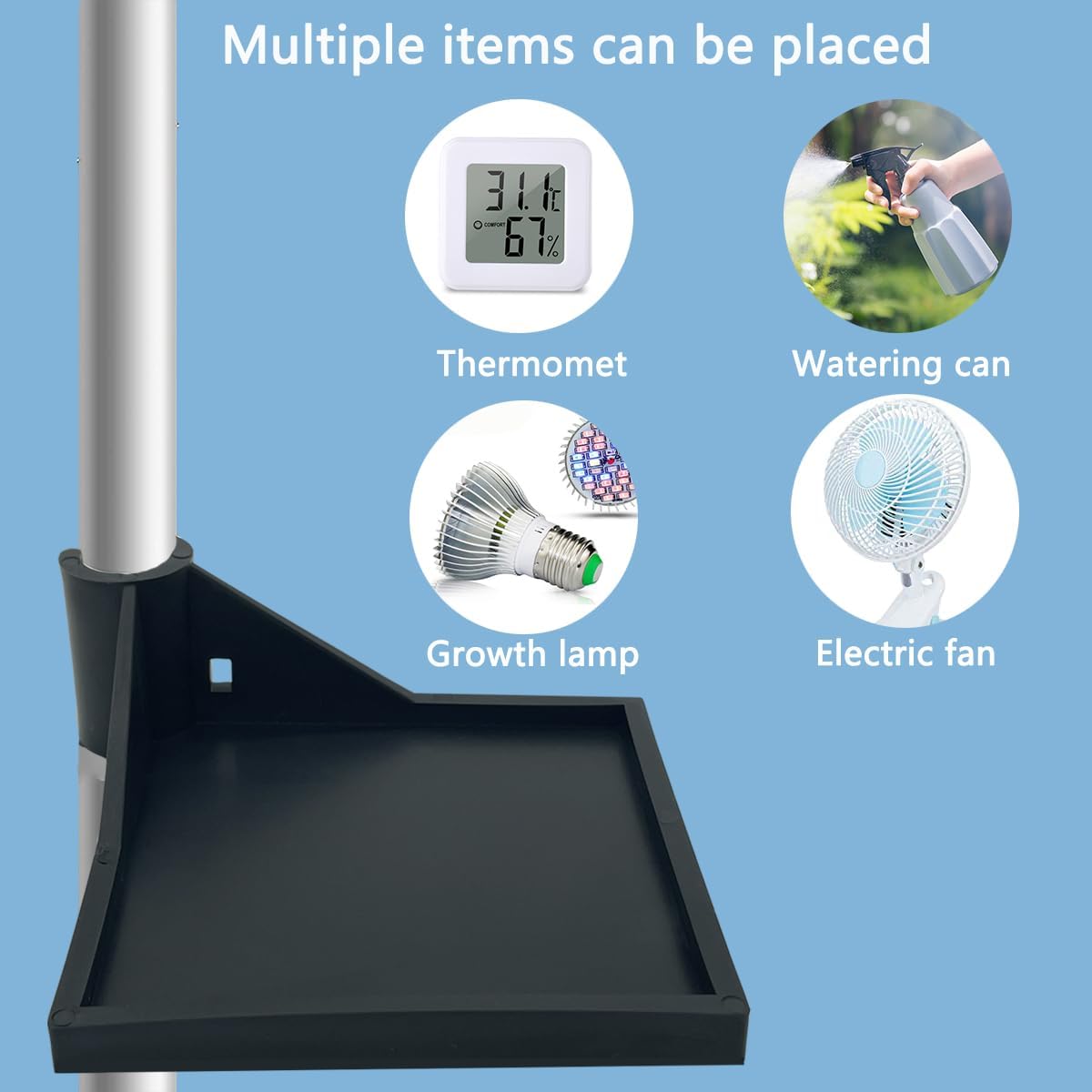 Eckregal Für Growzelt - Metall Regalhalterung Für 16/19/22mm Stangen