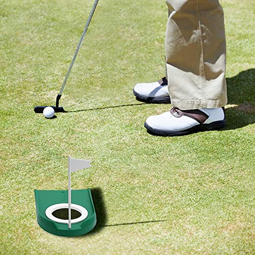 Estink Plastic Golf Putting Cup, Practice Training Aids With Adjustable Hole White Flag Putter Green Regulation Cup #TOP5