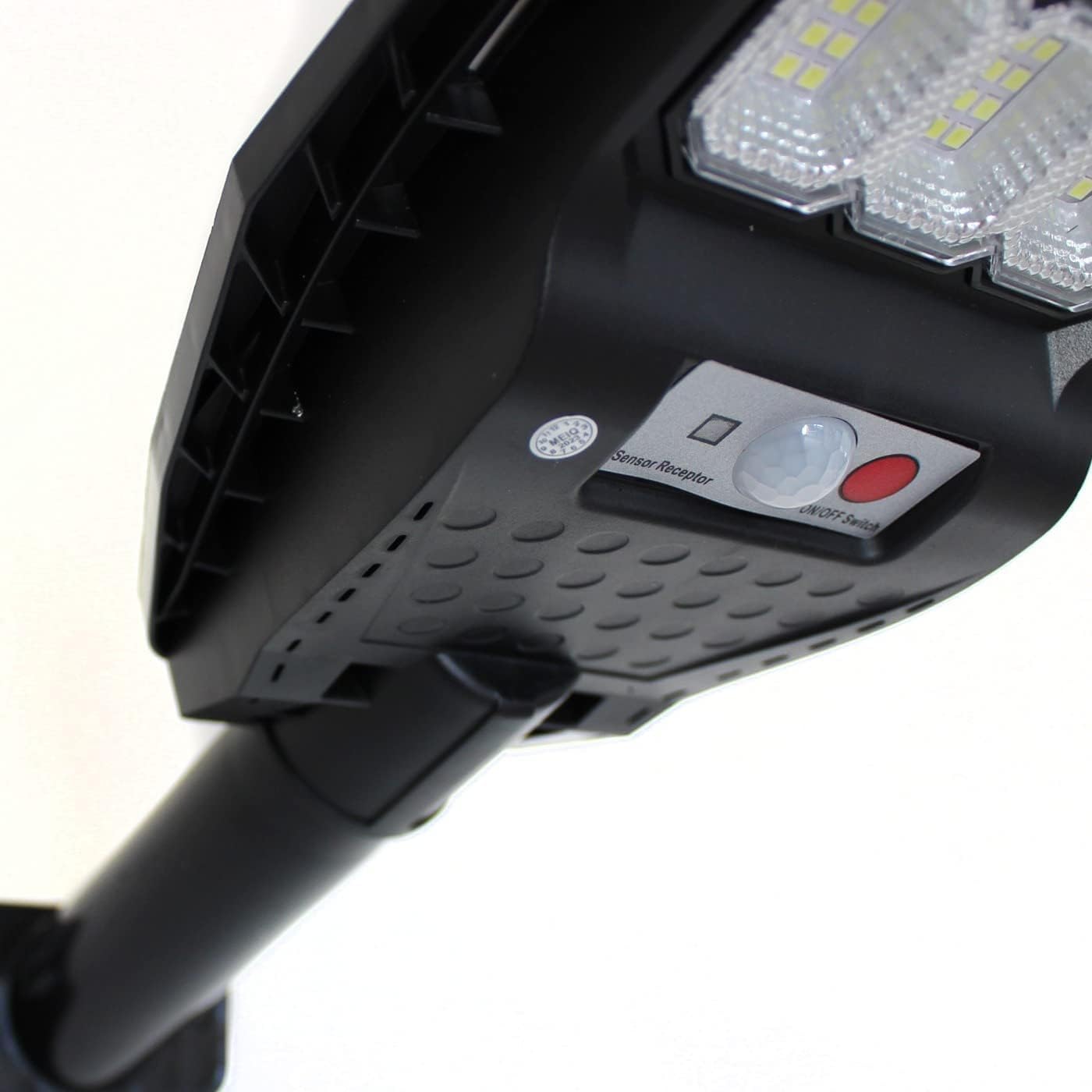 081 Store - Lampione Solare LED Esterno 200W con Palo e Telecomando, Sensore di Movimento e Crepuscolare, 144 LED, Luce Bianca Fredda 6500k
