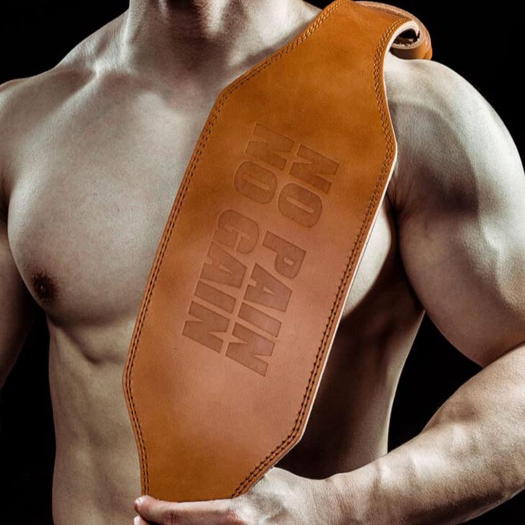Skórzany pasek do podnoszenia ciężarów, 14 cm szerokości głębokiego przysiadu podnoszenie ciężarów pasek ze skóry bydlęcej odpowiedni do fitnessu, ćwiczeń i treningu siłowego
