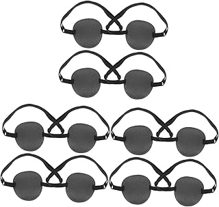12 Peças Máscara De Olho Único Tapa-Olhos De Pirata Para Óculos Noturnos Máscara De Olho De Sono Capas De Olhos Preguiçosos Ambliopia Estrabismo Tapa-Olho Corretivo Estrabismo NIYANGLE