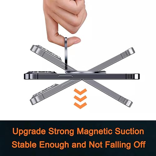 Miniatura 3 de Magsafe Soporte de anillo magnético para teléfono, soporte giratorio de aleación mate para teléfono, soporte de dedo para iPhone 15141312 Pro Max,