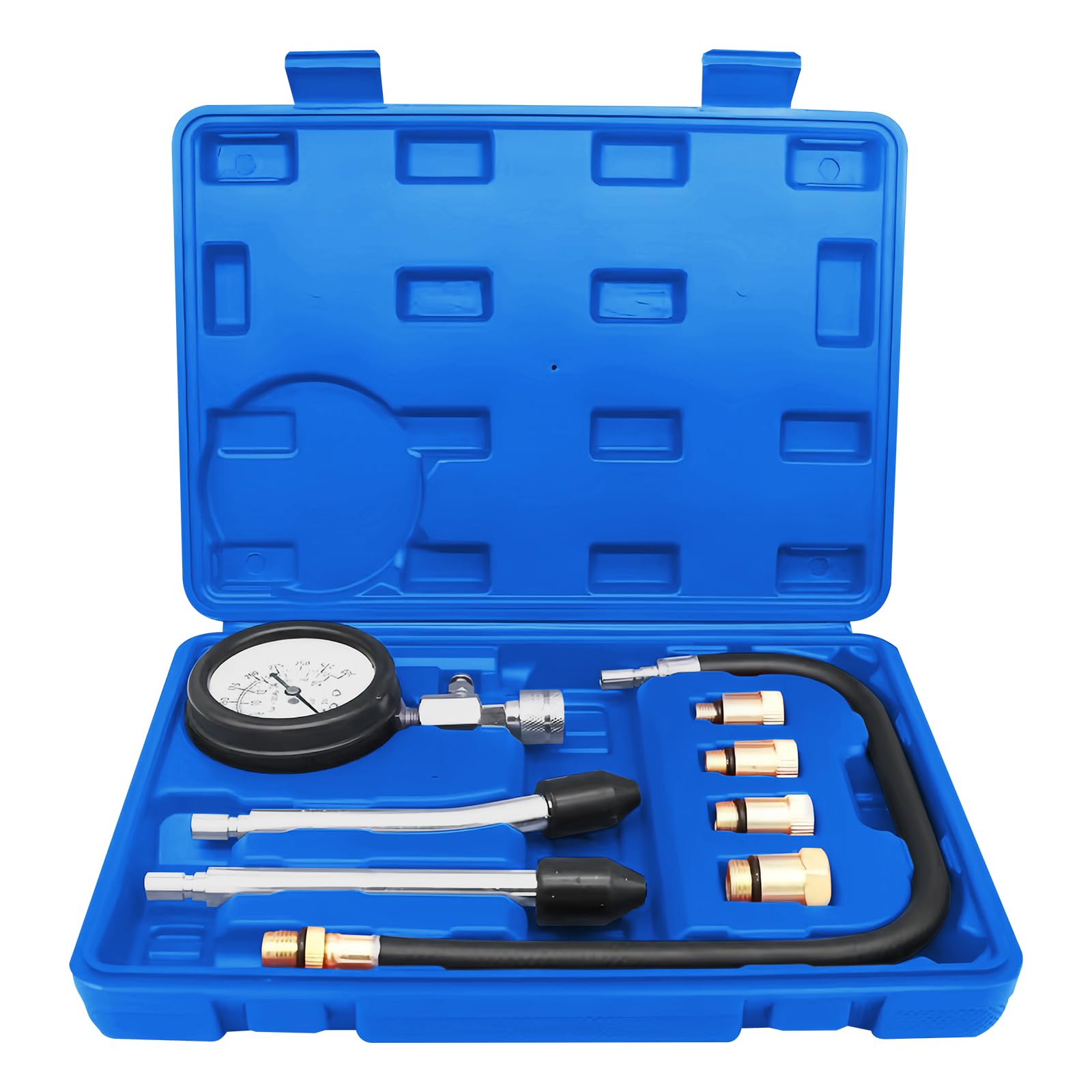 Tester di compressione, tester di compressione standard, tester di compressione per benzina, kit tester di compressione, per controllare e misurare la compressione del motore auto M10 M12 M14 M18