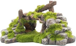 Fish Tank Decoration Moss Rockery Stone Plants Wood Ruins Landscaping Turtle Tank Decoration Fish Shrimp Shelter