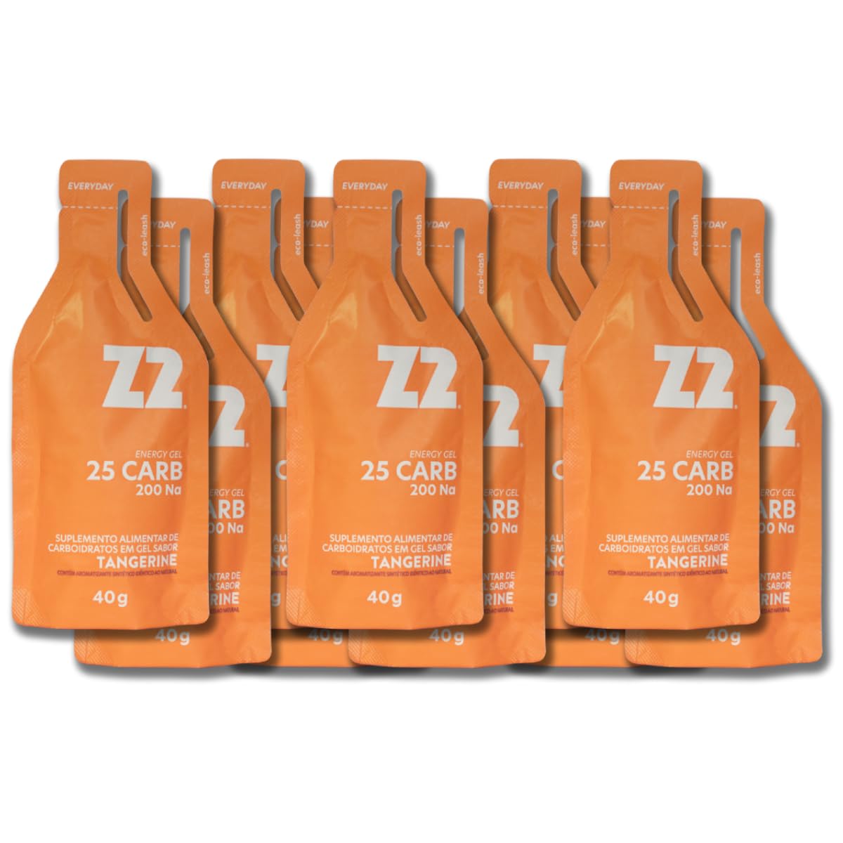 Energy Gel Z2 Sabor Tangerina 10 Sachês 40g - Linha Everyday 200mg
