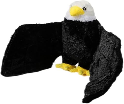 Miniatura 3 de CAZOYEE Peluche grande de águila calva, suave juguete de peluche de águila americana, lindo peluche de pájaro, cumpleaños para niños, 15.7 pulgadas