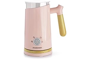 Starument Electric Milk Frother Wand with 3 Taste Modes - Perfect Pink...