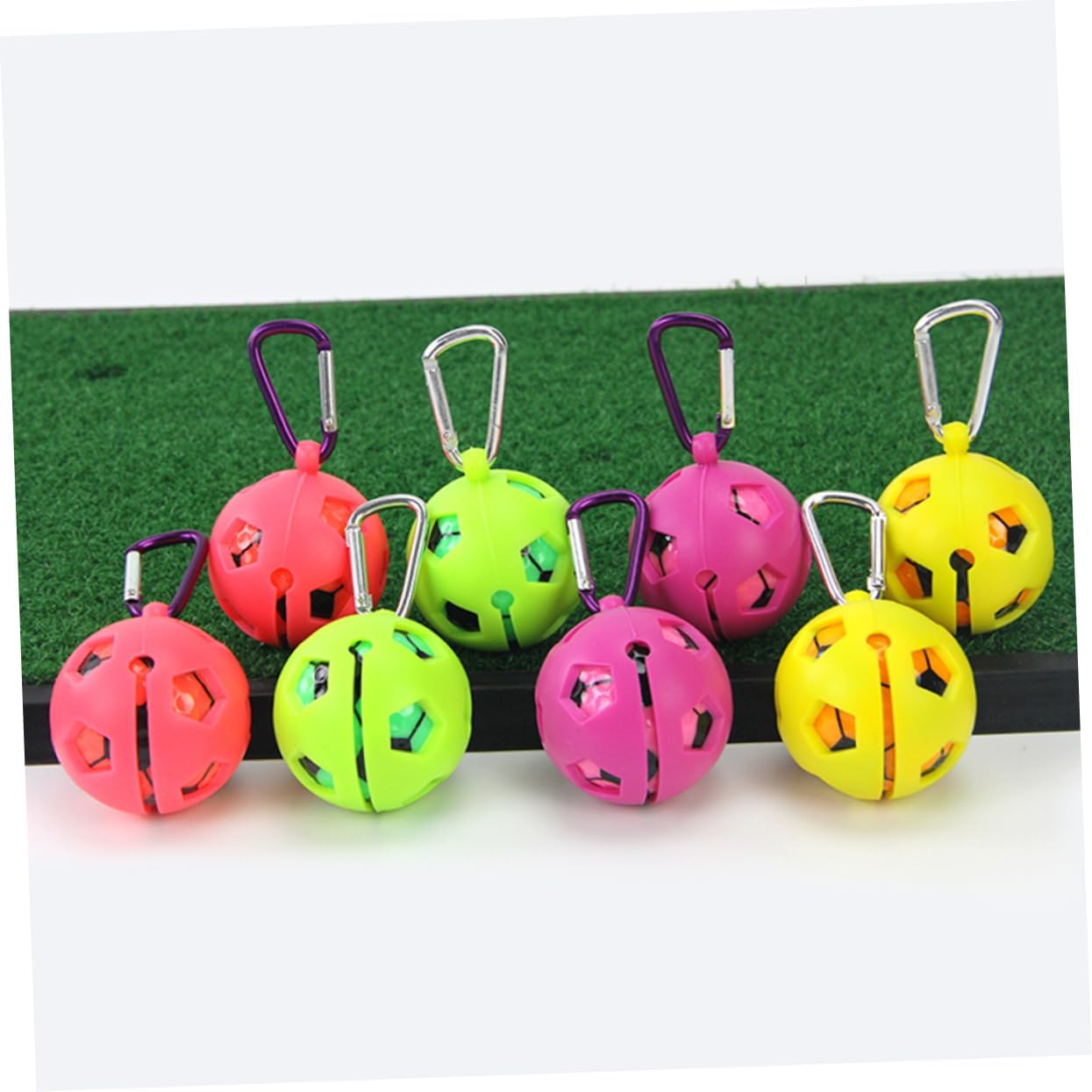 BESPORTBLE Protective Golf Ball Covers 4-piece Silicone Set Portable Lightweight and Non-Stick Rosy Color Holder