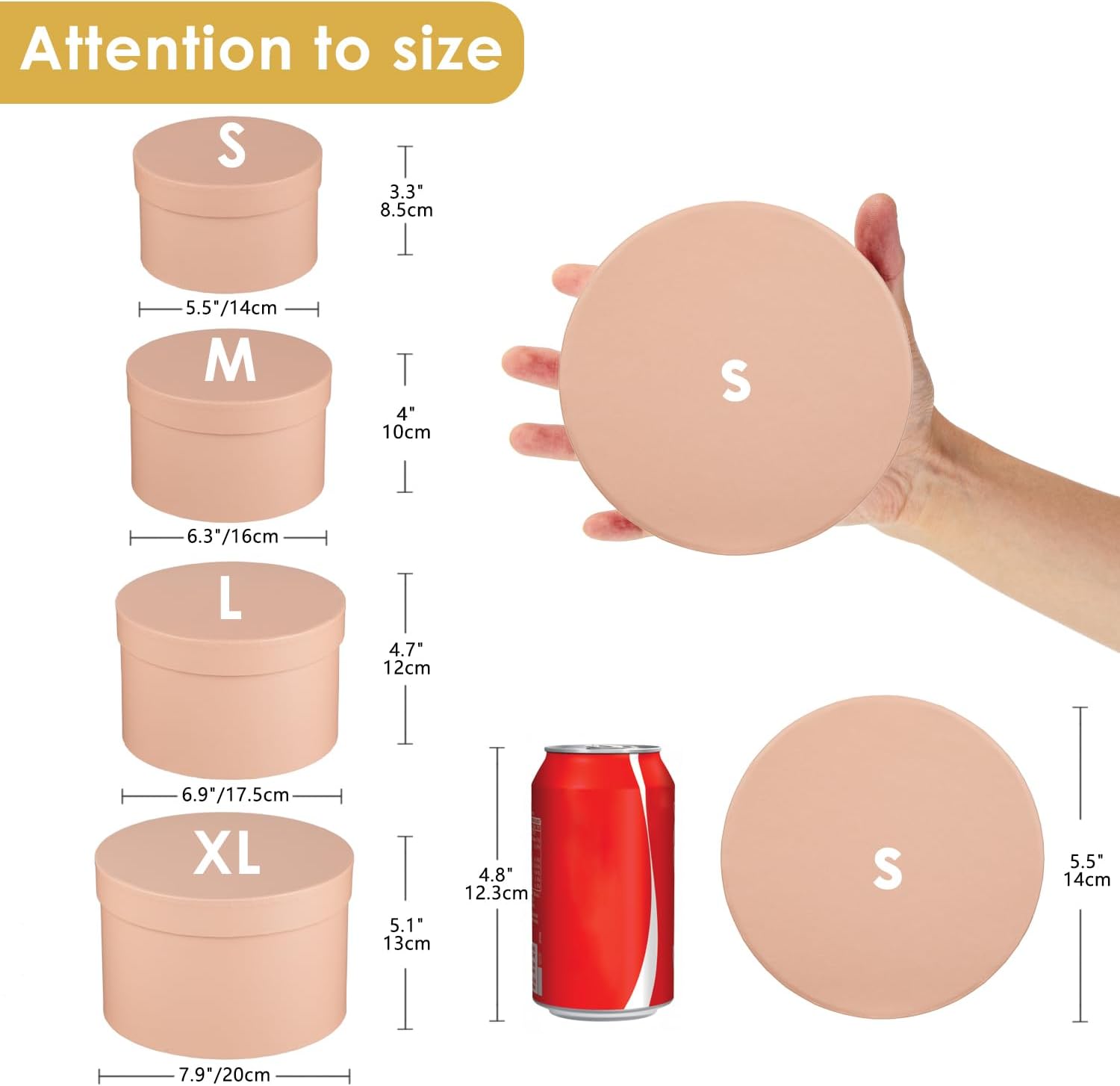 Ideen Mit Herz Boîtes Cadeaux Avec Couvercles | Papier Kraft | Boîtes En Carton | 10 Tailles Différentes Les Unes Dans Les Autres, Grandes à Petites | Carton Solide | Idéal Pour