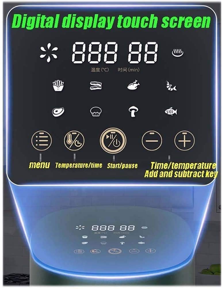 2.5L Air Fryer, Électrique Air à air Chaud Cuisinière d'otilless avec 8 préréglages, écran Tactile à écran LCD numérique, Panier antiadhésif, 1400W
