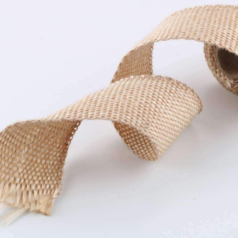 Bande Isolante Thermique échappement - 5m X 50mm, Fibre De Verre, Résiste à 280°C, Avec Attaches | Pour Moto, Voiture, Tuyaux - 11