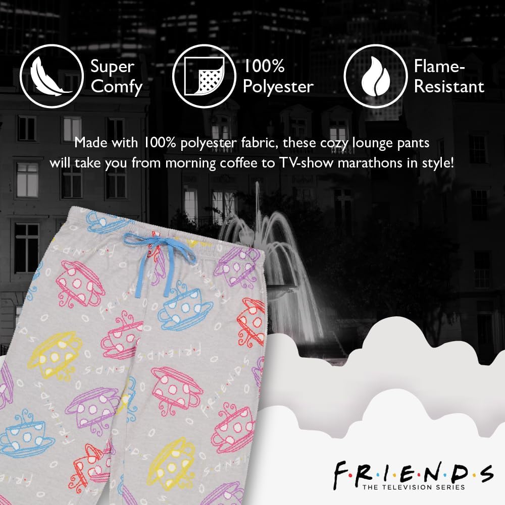 Friends Womens' Pajama Bottom, Lounge Pant With Drawstring, Ultra-soft & Comfortable Nightwear - Image 3