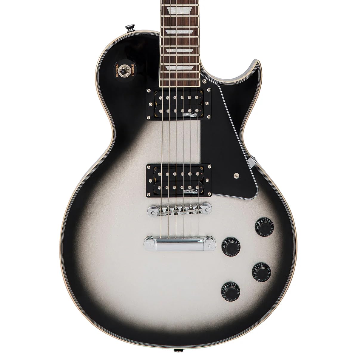 L D　エレキギター　シルバー Amazon | VINTAGE V100 エレキギター - シルバーバースト