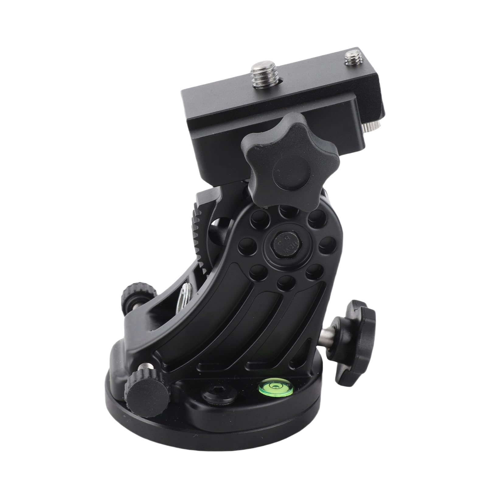 DSLR Night Sky Tracker Montura Ecuatorial, 0° (Horizontal) a 70° de Ajuste Accesorio de Cuña Ecuatorial con Rosca de 3/8 Pulgadas para Astrofotografía, Aleación de Aluminio,