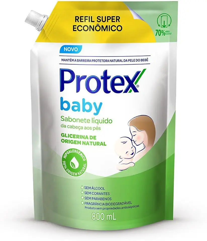 Sabonete Líquido Para Bebês Protex Baby Glicerina Natural 800ml