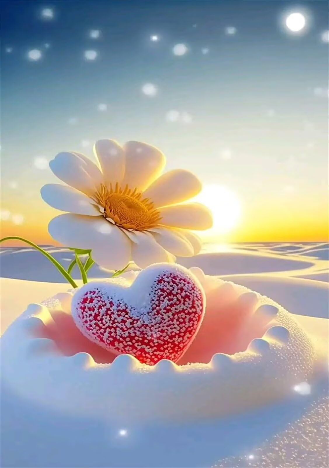 Puzzle 2000 Pezzi Alba Fiore Neve Puzzle Classici, Giochi Rilassamento e Intelligence, Puzzles Impossible, Idea Regalo Uomo e Donna