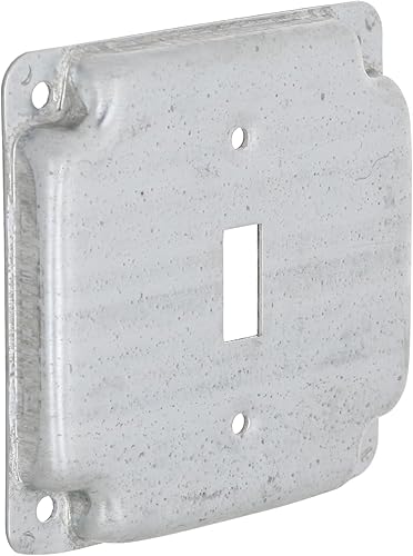 Vista 35 de Hubbell-Raco 902C 1 receptáculo dúplex de 4 pulgadas, cubierta cuadrada de trabajo expuesta, color plateado