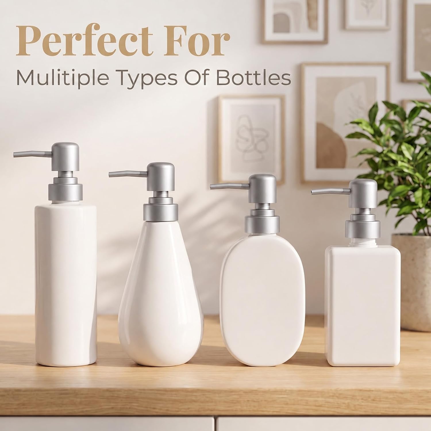 2 Pcs Soap Dispenser Pump Replacement, Lotion Pump Heads for 28/400 Thread