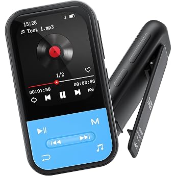 128GB MP3 Player - Clip MP3 Player with Bluetooth 5.3, Portable Music Player with FM Radio, Voice Recorder, Pedometer, Mini D