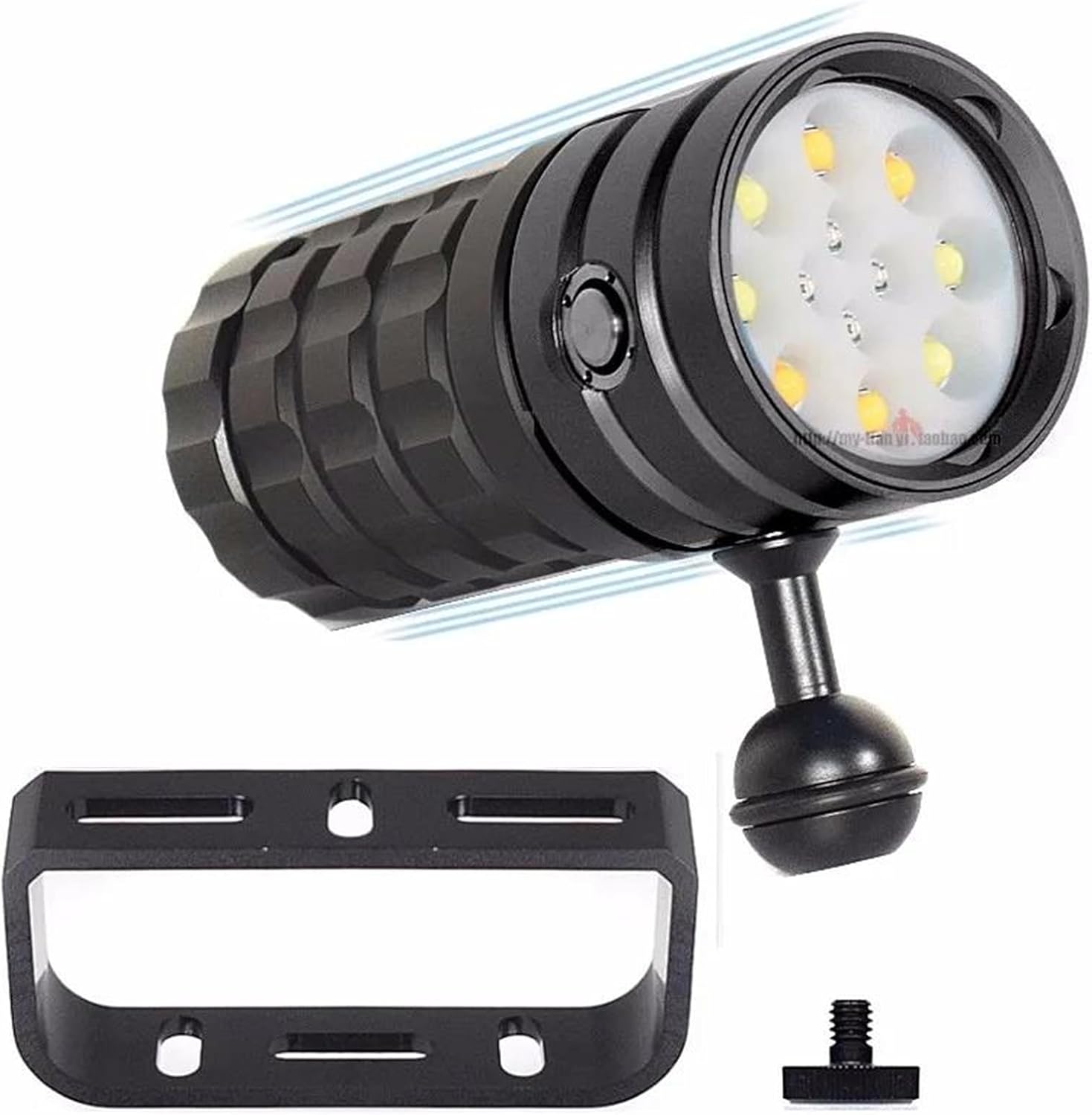 Diving Flashlight 25000 Lumens Underwater 100M Photography Tactical Diving Light Camera Video, IPX8 Waterproof Scuba Dive Light, Submarine Flashlight Small Size