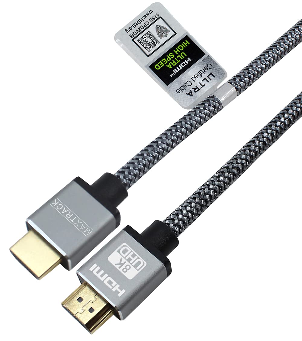 Maxtrack HDMI® 2.1 High Speed Cable 8K @ 60Hz / 4K @ 120Hz 1.5 m Gaming TV Blueray, black, 1,5 Meter - Image 4